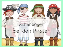 Vorschau - Spiele - Bundle 5 x interaktives Lesequiz Silben Anlaute Wörter & Sätze BEI DEN PIRATEN interaktives Pdf - Seite 1