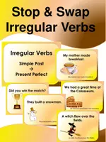 Vorschau - Stationenlernen - Stop and Swap Cards Irregular Verbs Present Perfect - Deckblatt