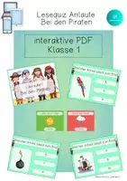 Vorschau - Fördermaterial/Inklusion - interaktives Lesequiz Anlaute BEI DEN PIRATEN interaktives Pdf - Deckblatt