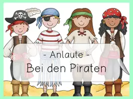 Vorschau - Fördermaterial/Inklusion - interaktives Lesequiz Anlaute BEI DEN PIRATEN interaktives Pdf - Seite 1