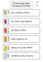 Vorschau - Arbeitsblätter - Arbeitsblatt: Das Gummibärchen-Orakel Englisch (gummy bear oracle; Lass die SuS sich gegenseitig die Zukunft vorhersagen!) - Seite 1