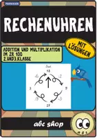 Vorschau - Arbeitsblätter - Rechenuhren - Addition und Multiplikation üben im ZR 100 (Einmaleins, Kopfrechnen) - Deckblatt