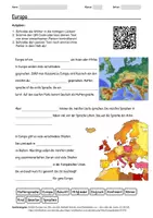 Vorschau - Arbeitsblätter - Arbeitsblatt zum Thema "Europa" + Onlineübung & MP3 + Mindmap + Infografik - Deckblatt