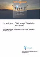 Vorschau - Arbeitsblätter - Lernaufgabe "Glück anstatt Wirtschaftswachstum?" - Deckblatt