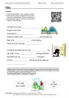 Vorschau - Arbeitsblätter - Arbeitsblatt zum Thema "Fabel" + Onlineübung & MP3 + Mindmap + Infografik - Deckblatt