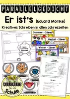 Vorschau - Stundenentwürfe - Parallelgedicht zu verschiedenen Jahreszeiten - "Er ist’s" (Frühling lässt sein blaues Band, Eduard Mörike) - Deckblatt