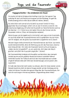 Vorschau - Aufgabenkarten - Yogaübung - Du entdeckst ein Feuer - Seite 1