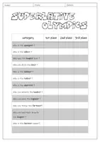 Vorschau - Arbeitsblätter - Comparison of Adjectives and Adverbs: Superlative Olympics - Deckblatt