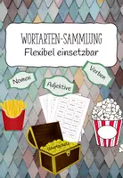 Vorschau - Arbeitsblätter - Wortarten Sammlung (Nomen, Verben, Adjektive) - Deckblatt