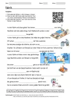 Vorschau - Arbeitsblätter - Arbeitsblatt zum Thema "Fabrik" + Onlineübung & MP3 + - Deckblatt
