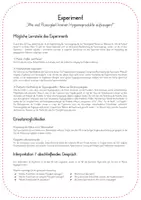 Vorschau - Arbeitsblätter - Experimentieren mit Hygieneprodukten (AB) - Seite 1