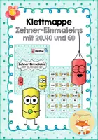 Vorschau - Stationenlernen - Klettmappe - Zehner-Einmaleins (mit 20,40 und 60) - Deckblatt
