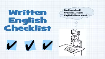 Vorschau - Arbeitsblätter - Checklist for written English tasks - Deckblatt