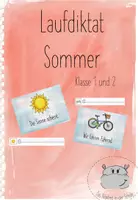 Vorschau - Arbeitsblätter - Laufdiktat Sommer - Deckblatt