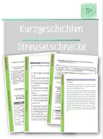Vorschau - Arbeitsblätter - Kurzgeschichte Streuselschnecke - differenzierendes Material zum selbstgesteuerten Lernen - Deckblatt