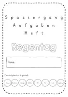 Vorschau - Aufgabenkarten - Spaziergang Aufgaben Heft Regentag - Seite 2