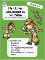 Vorschau - Interaktives Material - Interaktives Wissensquiz zu den Zeiten - Deckblatt