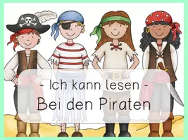 Vorschau - Fördermaterial/Inklusion - interaktives Lesequiz Wörter BEI DEN PIRATEN interaktives Pdf - Seite 1