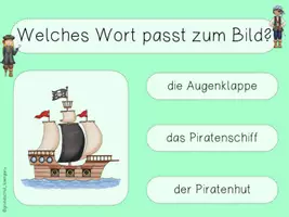 Vorschau - Fördermaterial/Inklusion - interaktives Lesequiz Wörter BEI DEN PIRATEN interaktives Pdf - Seite 2
