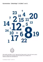 Vorschau - Arbeitsblätter - 3 Arbeitsblätter - Konzentration schulen - Zahlen 1-24 finden - Seite 1