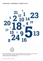 Vorschau - Arbeitsblätter - 3 Arbeitsblätter - Konzentration schulen - Zahlen 1-24 finden - Seite 3