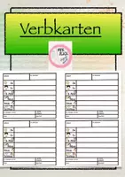 Vorschau - Merkblätter - les verbes - Verbkarten - Deckblatt