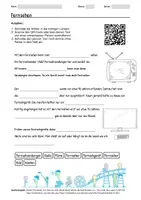Vorschau - Arbeitsblätter - Arbeitsblatt zum Thema "Fernsehen" + Onlineübung & MP3 + Infografik - Deckblatt