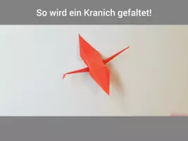 Vorschau - Bildkarten - So wird ein Kranich gefaltet! - Deckblatt