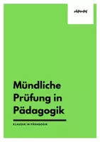 Vorschau - Merkblätter - Die mündliche Prüfung in Pädagogik optimal bestehen (mit Video) - Deckblatt