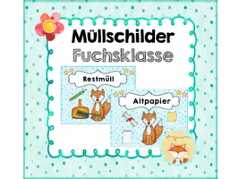 Vorschau - Poster - Müllschilder - Fuchsklasse - Deckblatt