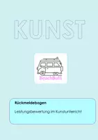Vorschau - Arbeitsblätter - Leistungsbewertung Kunstunterricht Bilder/Kunstwerke bewerten - Deckblatt