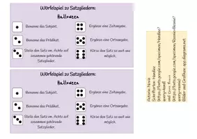 Vorschau - Spiele - Würfelspiel Satzglieder Halloween - Seite 2