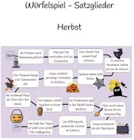 Vorschau - Spiele - Würfelspiel Satzglieder Halloween - Deckblatt