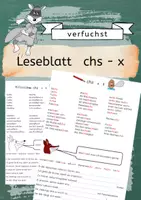Vorschau - Arbeitsblätter - Leseblatt chs - x - Deckblatt