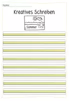 Vorschau - Arbeitsblätter - Kreatives Schreiben "Sommer" - verschiedene Niveaustufen - Seite 1