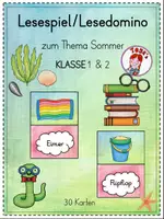 Vorschau - Spiele - Lesespiel/Lesedomino „Sommer“ (1./2. Klasse) - Deckblatt