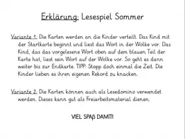 Vorschau - Spiele - Lesespiel/Lesedomino „Sommer“ (1./2. Klasse) - Seite 2