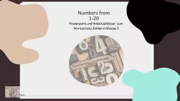 Vorschau - Arbeitsblätter - Numbers from 1 - 20 - Powerpoint und Arbeitsblätter - Deckblatt