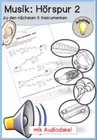 Vorschau - Arbeitsblätter - Hörspur Erste Instrumente Teil 2 + Audiodatei (Homescholing) - Deckblatt