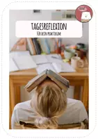 Vorschau - Arbeitsblätter - Vorlage zur Reflexion eines Praktikumstages - Deckblatt
