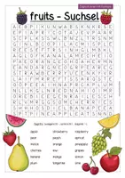 Vorschau - Arbeitsblätter - fruits - Suchsel (Spielerisch Englisch lernen) - Deckblatt