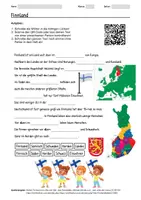 Vorschau - Arbeitsblätter - Arbeitsblatt zum Thema "Finnland" + Onlineübung & MP3 + Mindmap + Infografik - Deckblatt