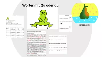 Vorschau - Arbeitsblätter - Material zur Rechtschreibung - Wörter mit "Qu" "qu" - Deckblatt