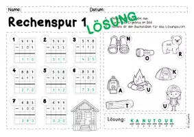 Vorschau - Arbeitsblätter - Rechenspuren zur schriftlichen Subtraktion - Seite 2