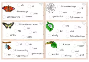 Vorschau - Arbeitsblätter - Purzelsätze Schmetterling + Abschreibheft - Seite 3