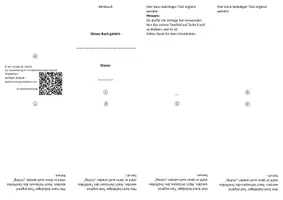 Vorschau - Anderer Materialtyp - Minibuch blanko Vorlage - Deckblatt