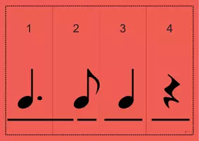 Vorschau - Arbeitsblätter - Notenwerte / Rhythmus Taktkarten - Stufe 3 - Seite 2
