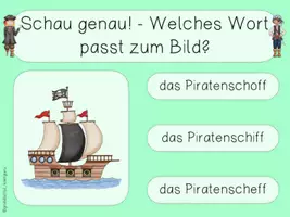 Vorschau - Spiele - Lesen interaktiv - Lies genau Wörter BEI DEN PIRATEN interaktives PDF - Seite 2