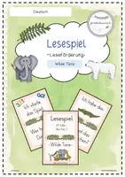 Vorschau - Spiele - Lesespiel Wilde Tiere - Ich habe...wer hat...? Klasse 1/2 - Deckblatt