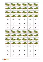 Vorschau - Arbeitsblätter - größen, kleiner, gleich - hungrige Krokodile ZR20 - Seite 1